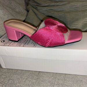 Hot Pink Women's Chunky Heels